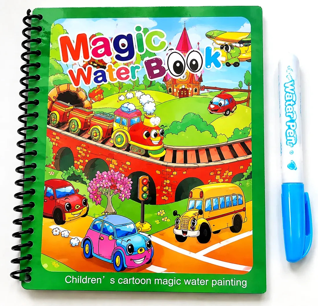 🎁 BUY 1 GET 1 FREE — Magic Water Coloring Book | 💧 Reusable, Mess-Free Fun