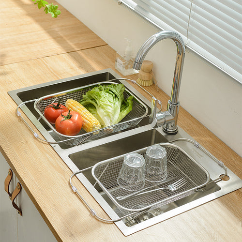 Expandable Over-the-Sink Colander & Drying Basket