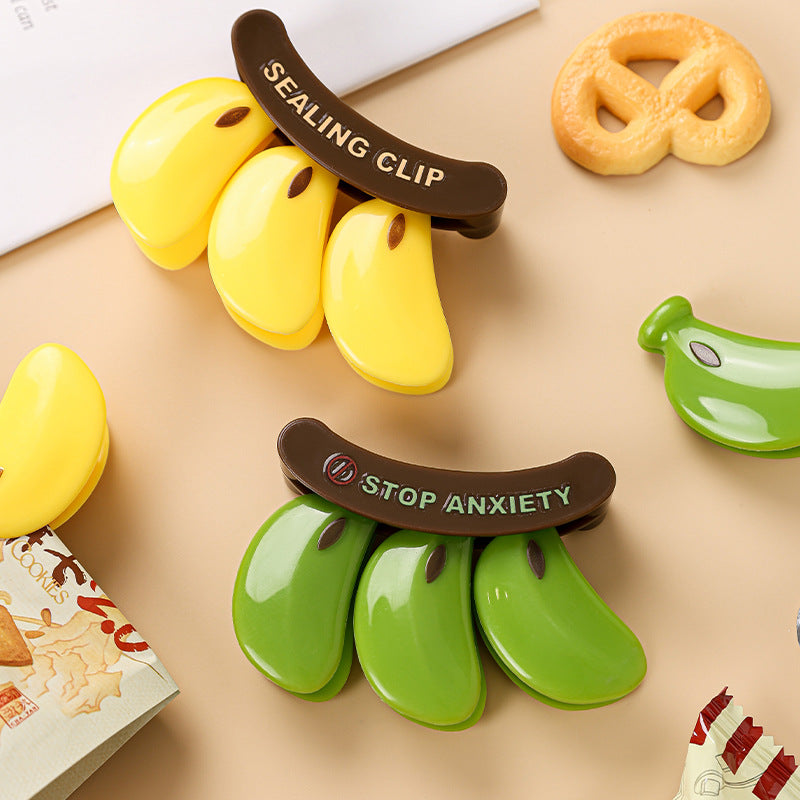 Banana-Shaped Food Bag Sealing Clips