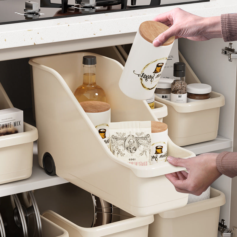 Open-Front Kitchen Cabinet & Pantry Storage Bin