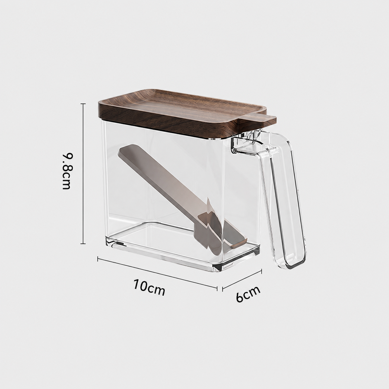Clear Seasoning Storage Container with Lid & Scoop
