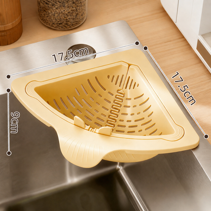 Corner Sink Strainer Basket for Food Scraps & Produce