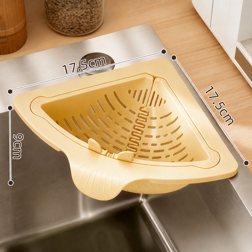 Corner Sink Strainer Basket for Food Scraps & Produce