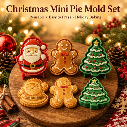 🔥🔥All set boxes Only $5.62 Last Day Promotion!✨ 🎄16-Design Christmas Mini Pie Mold Collection 🥧