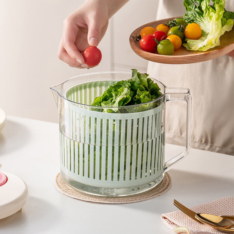 Manual Salad Spinner & Produce Washing Basket