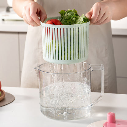Manual Salad Spinner & Produce Washing Basket