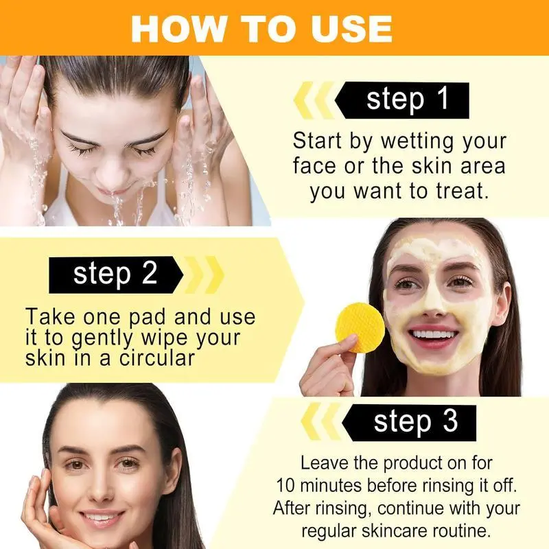 🏆Surprise Price:minimum Only $5.99!!!⚡Turmeric & Kojic Acid Cleansing Pads 20pcs🍋