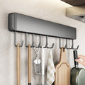 Wall-Mounted Kitchen Utensil Rack with Hooks