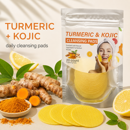 🏆Surprise Price:minimum Only $5.99!!!⚡Turmeric & Kojic Acid Cleansing Pads 20pcs🍋
