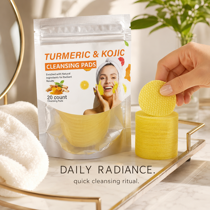 🏆Surprise Price:minimum Only $5.99!!!⚡Turmeric & Kojic Acid Cleansing Pads 20pcs🍋
