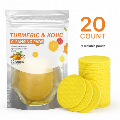 🏆Surprise Price:minimum Only $5.99!!!⚡Turmeric & Kojic Acid Cleansing Pads 20pcs🍋