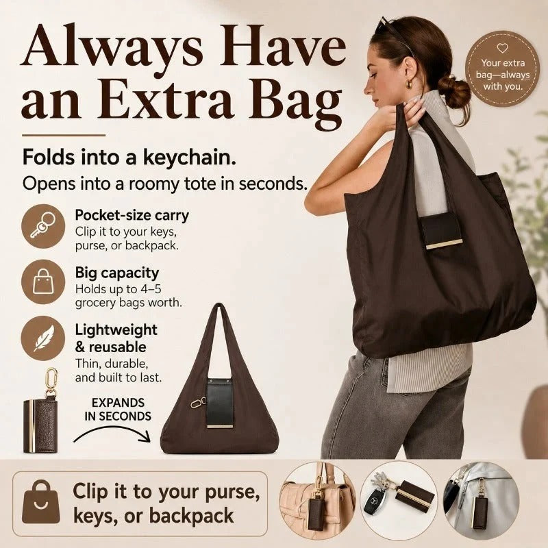 Tiny as a Keychain, Holds Up to 30 lbs! The Ultimate Everyday Foldaway