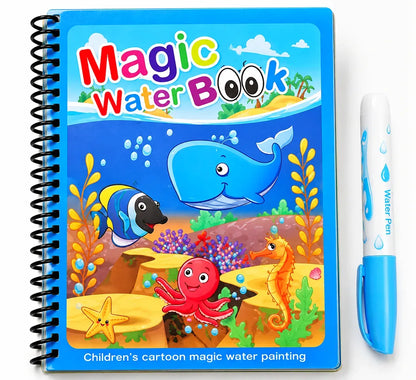 🎁 BUY 1 GET 1 FREE — Magic Water Coloring Book | 💧 Reusable, Mess-Free Fun